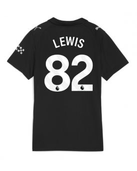 Manchester City Rico Lewis #82 Maglia Gara Trasferta Repliche 2025-26 Donna Maniche Corte